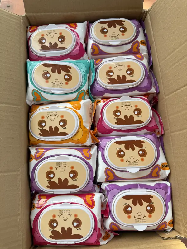 Combo 10 bịch khăn giấy ướt BABYWIPE 650gr Khổ giấy to 18x24cm vải bị mềm êm không mùi không cồn xài cho bé khăn  giấy  ướt  650gr 0
