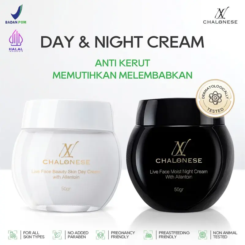 PROMO CHALONESE Paket Skincare BPOM 7in1 Paket Glowing BPOM（ cream brigthening 3 pcs + facial wash 1 pcs + 1 set MOISTURIZER Day & Night 1 set + Sunscreen 1 pcs) 3