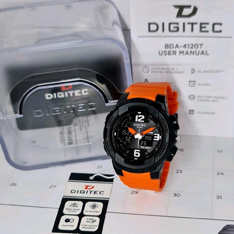 Jam Tangan Anak Pria dan Wanita Digitec 4120T Original Digital Water Resist Strap Rubber Fashion Terkini Garansi Free Box Dan Battre Cadangan COD 0