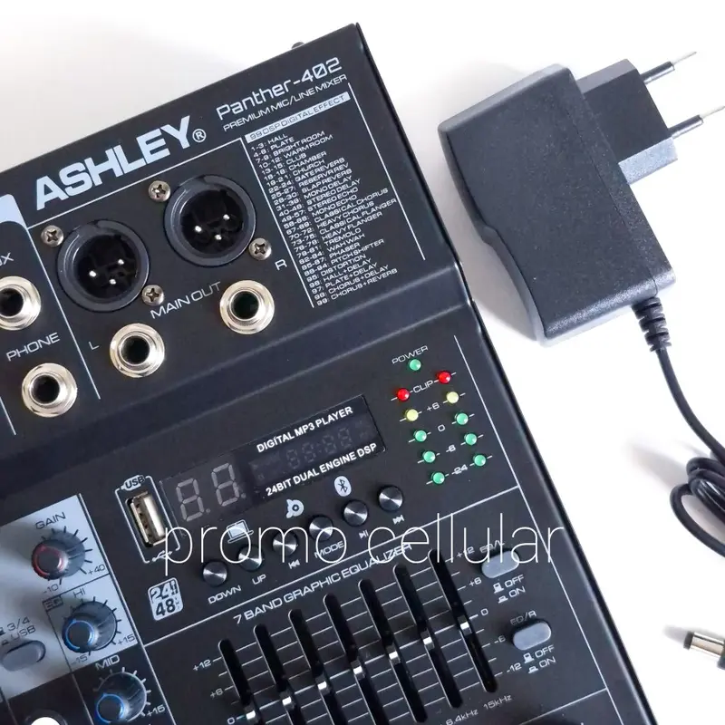 Mixer Ashley Panther 402 Bluetooth 4 Channel 99 Dsp USB Recording 4ch Original 3