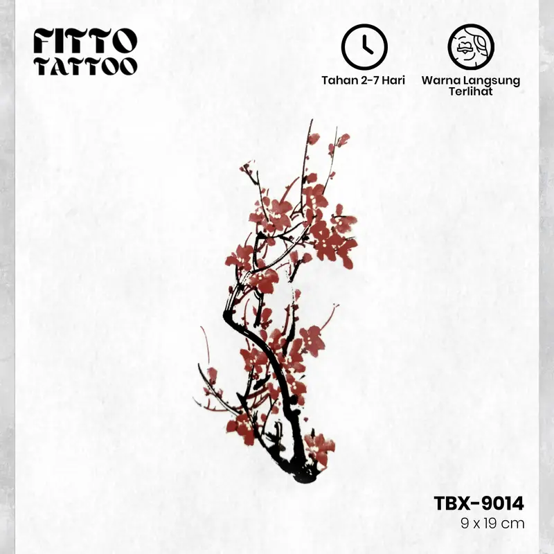 Tato Temporer tattoo basic Warna 3-7 Hari Kupu-Kupu Bunga Ular - Temporary TATTO 0