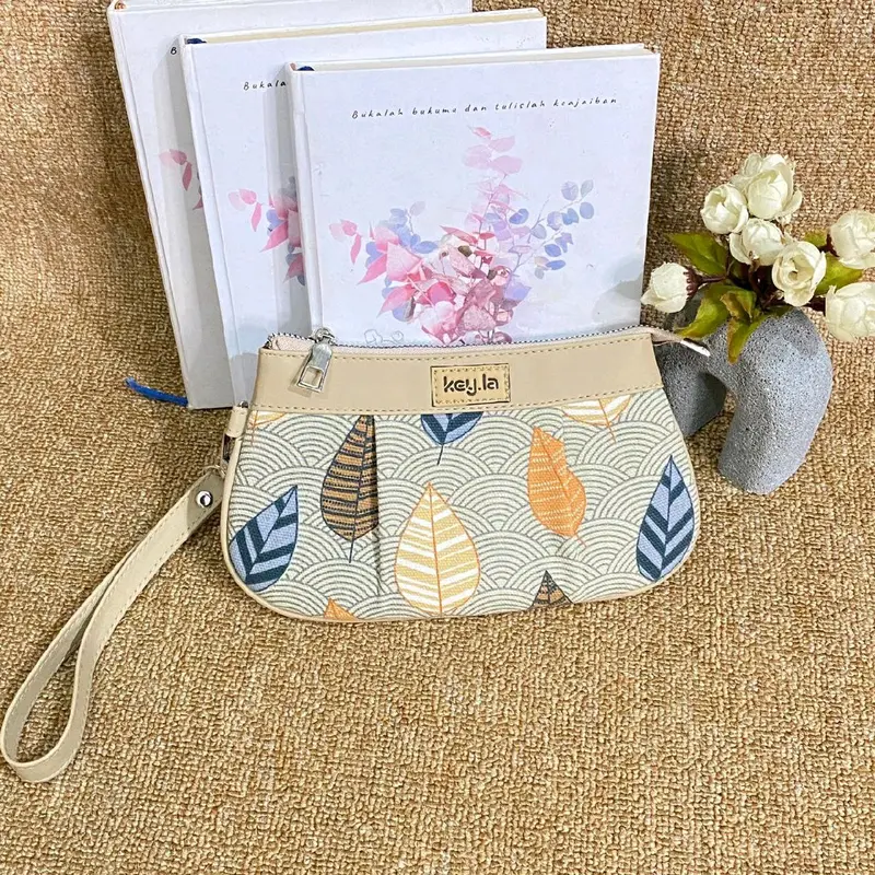 KEY.LA HELENA POUCH WANITA KANVES MOTIF DOMPET WANITA TERBARU 1