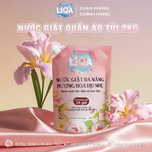 Nước Giặt Xả LIQA-Túi 2KG  Sạch Sâu Lưu Hương 24H-72H  Đậm Đặc Lavender  Thơm Lâu An oàn Cho Da  Dịu Nhẹ  Không Kích Ứng  Giữ Màu  Mềm Mại  KHÔNG Phốt Pho  KHÔNG Huỳnh Quang  Thành Phần Lô Hội Dịu Nhẹ