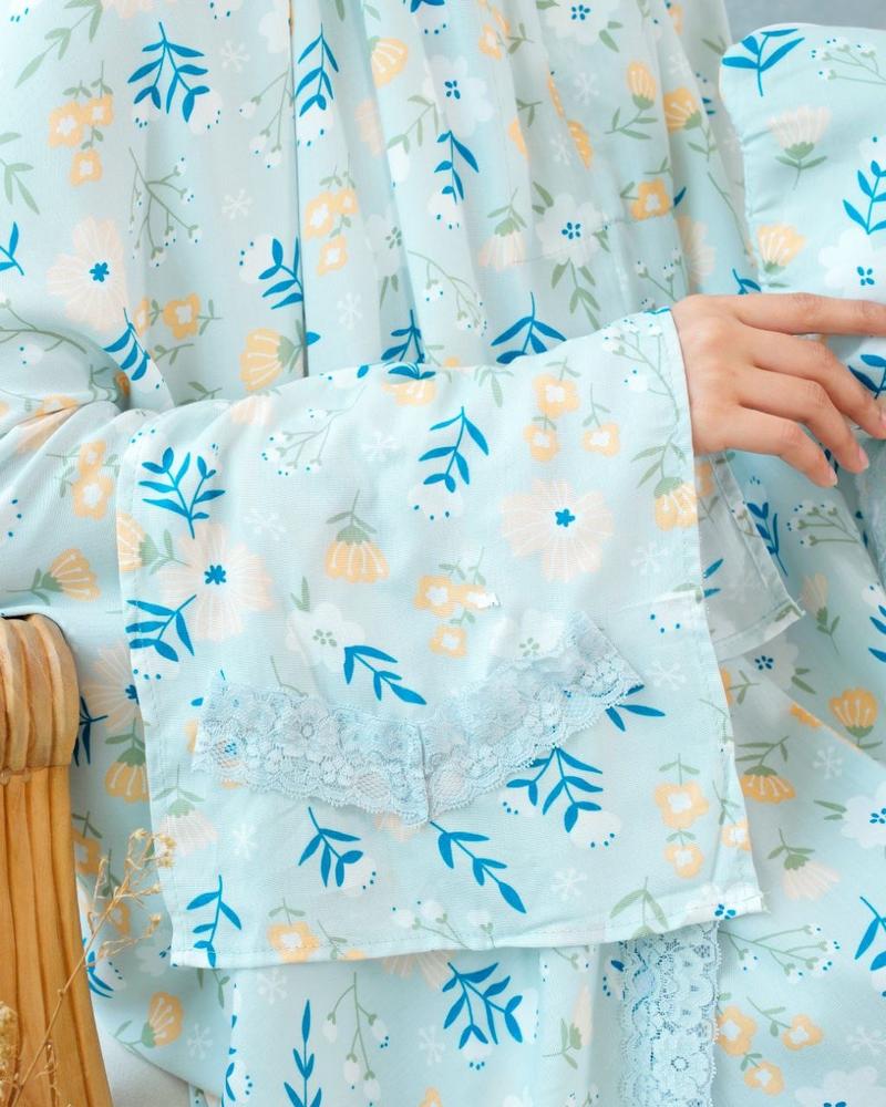 Product Introduction of Mukena Rayon Premium Model 2in1 Ramadhan 2025 Bunga Katun Motif Dewasa Traveling Muslimah - Sajadah & Pouch Cantik - Panjang, Bawahan, Atasan 11