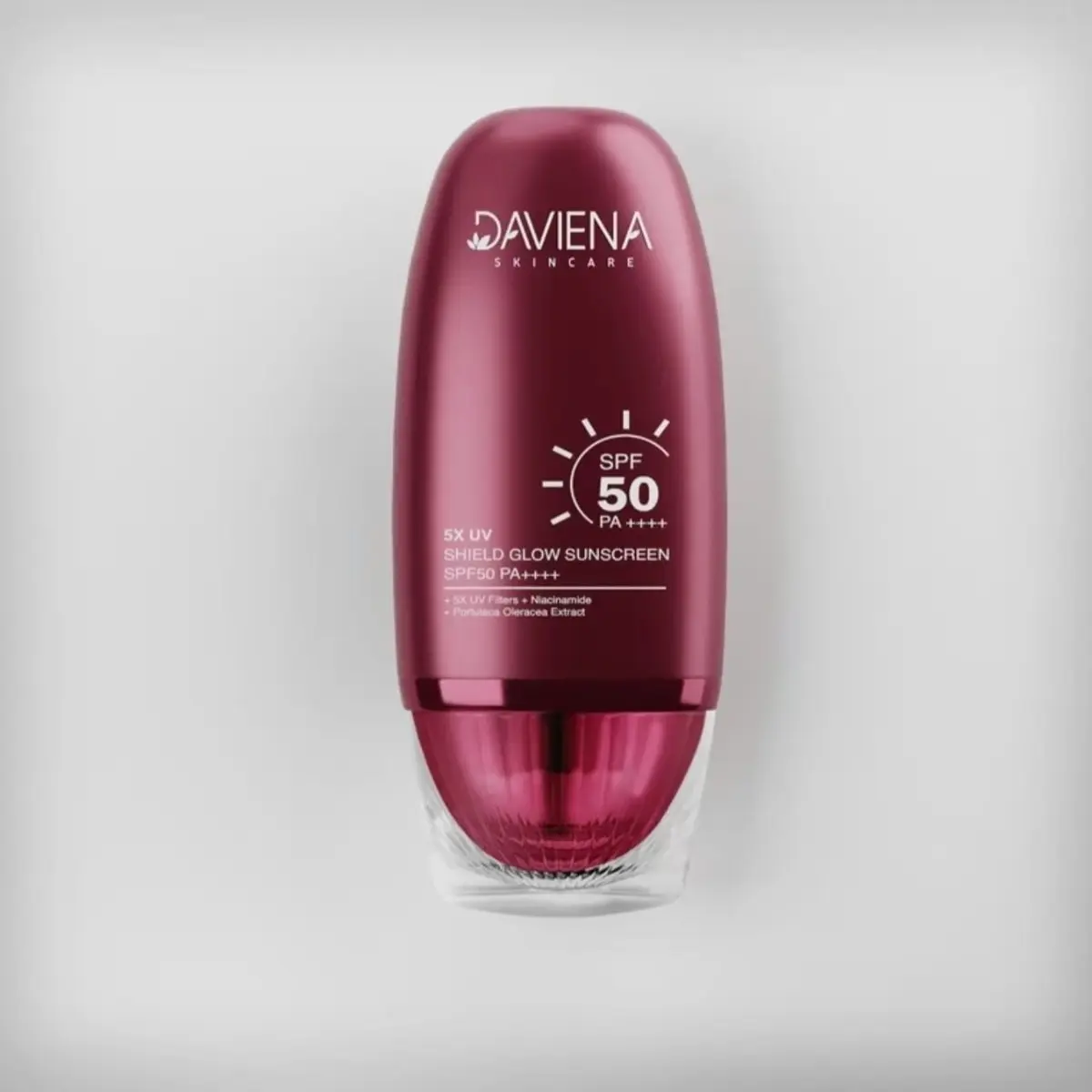 DAVIENA SKINCARE SUNSCREEN SPF 50++++ Vitamin Niacinamide Extract Acid Facial Licorice Hyaluronic Mencerahkan Hydrating Ceramide