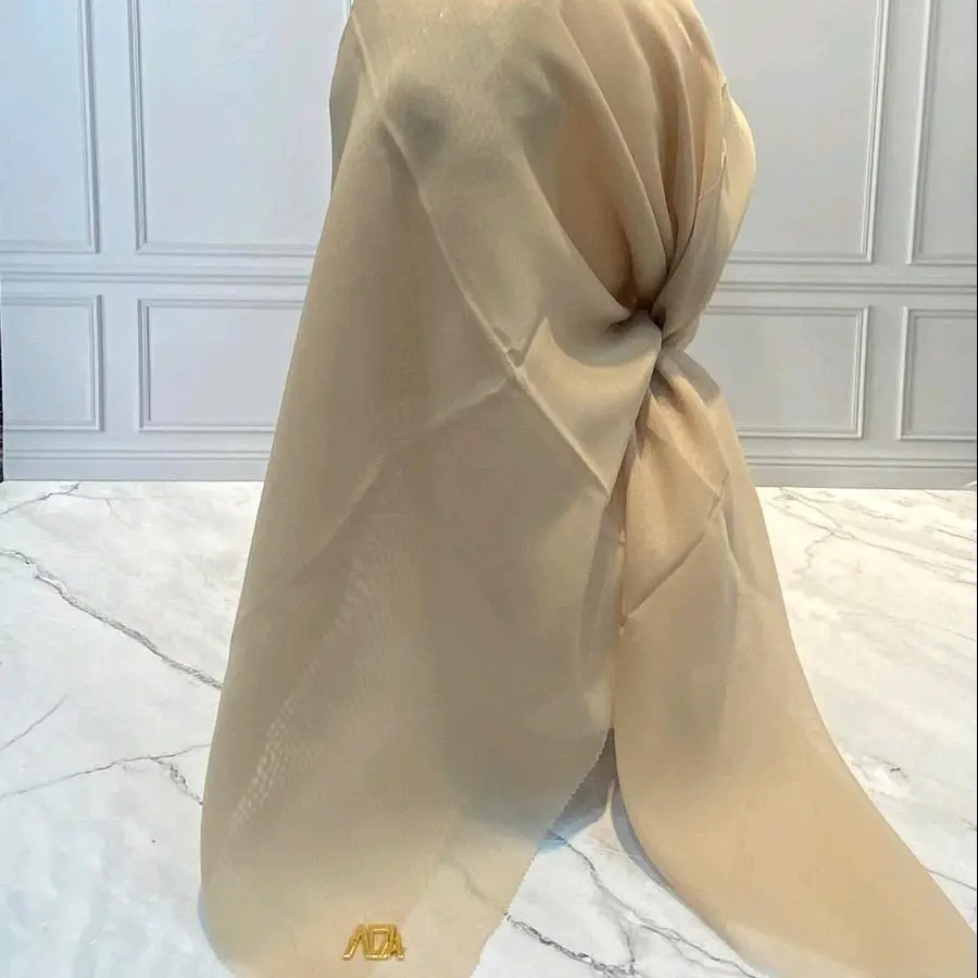Jilbab Segiempat Polycotton Premium Lasercut - Bahan Adem dan Mudah Diatur - Square, Muslim
