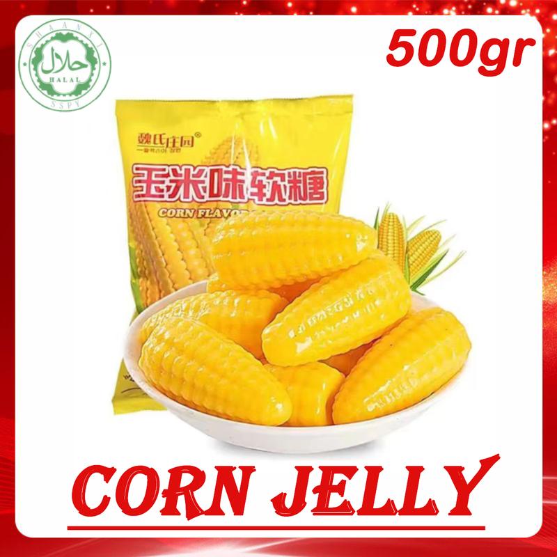 [HALAL]Candy Corn 500g Permen Lunak rasa Jagung ( Candy Corn ) Permen Jelly Rasa Jagung Bag Sweet 1