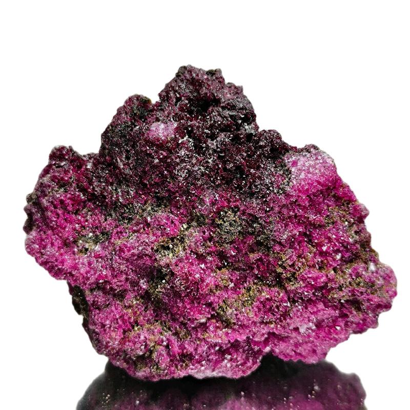Very unique piece! Natural coarse red corundum and phlogo mineral powder ruby raw stone very shiny! Code 7 0