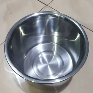 Baskom bumbu serbaguna tebal dan dalam plus tutup stainless steel