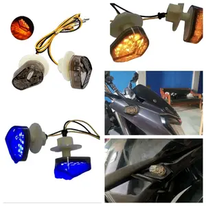 COD ( 2 pcs ) lampu led sein sen tempel oval mini kawasaki ninja,vixion,byson,dll
