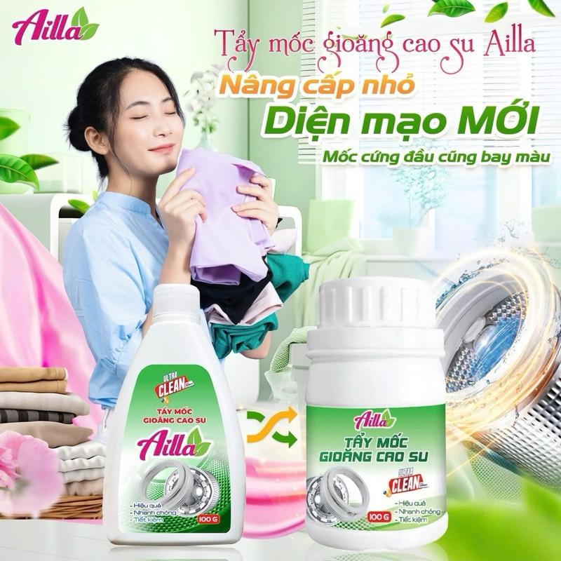 Chai Bột Tẩy Mốc Gioăng Cao Su Ailla - Giúp đánh bay nấm mốc, mảng bám cứng đầu trên bề mặt gioăng cao su máy giặt, tủ lạnh, Làm Sạch bề mặt Silicon
