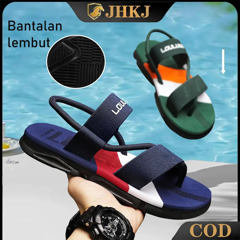 Sandal Gunung Karet Pria sandal pria sandal slop pria sandalslop pria  On Kasual Anti Slip Anti Licin Cowok Terbaru Sandal cowok dewasa kekinian sandal karet sandal pria sandal pria keren sandal distro Sendal klasik mix red & sandal jepit sandal slip