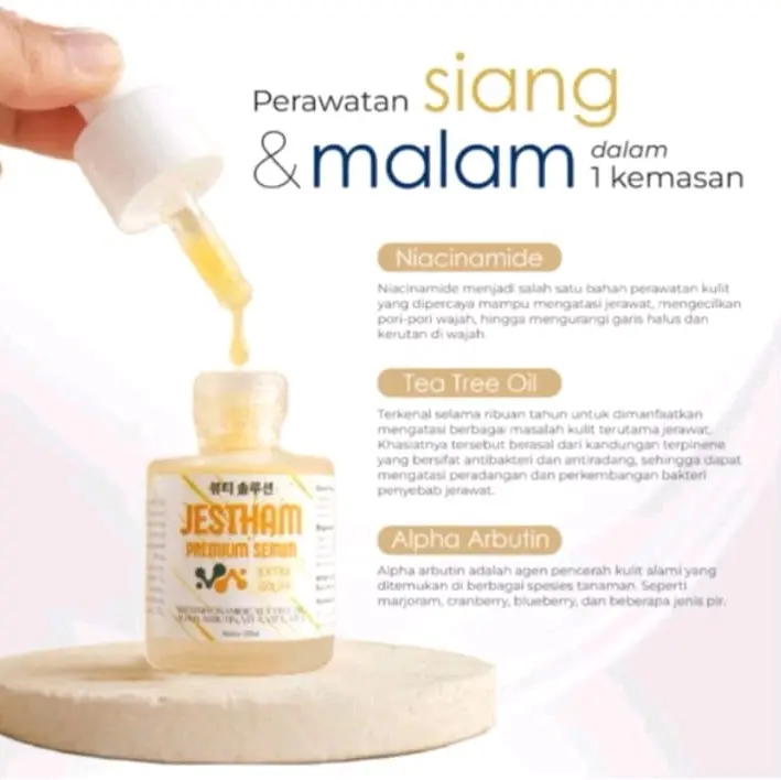 JESTHAM PAKET 3in1 || CREAM GLOW 2in1 + TRANEXAMIC CREAM + SERUM GOLD PREMIUM KOREA Pencerah Wajah Perawatan Facial Acid Mencerahkan Mengencangkan Kerutan Kusam Extract Hitam Vitamin Memudarkan 3