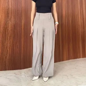 Auzura - Elena Pants Semiwool Celana Kulot Kantor Formal Wanita Premium