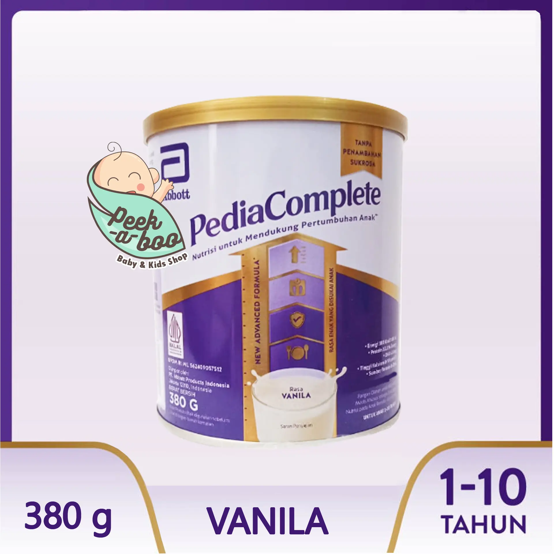 PEDIASURE COMPLETE PEDIACOMPLETE VANILA 380gr SUSU FORMULA PERTUMBUHAN