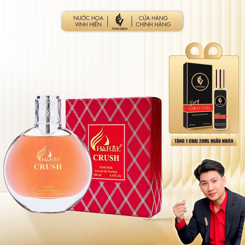 Nước Hoa CHARME CRUSH 100ML - Tặng Kèm 1 chai 20ml - xịt thơm cosmetic Women Nữ - H R V E