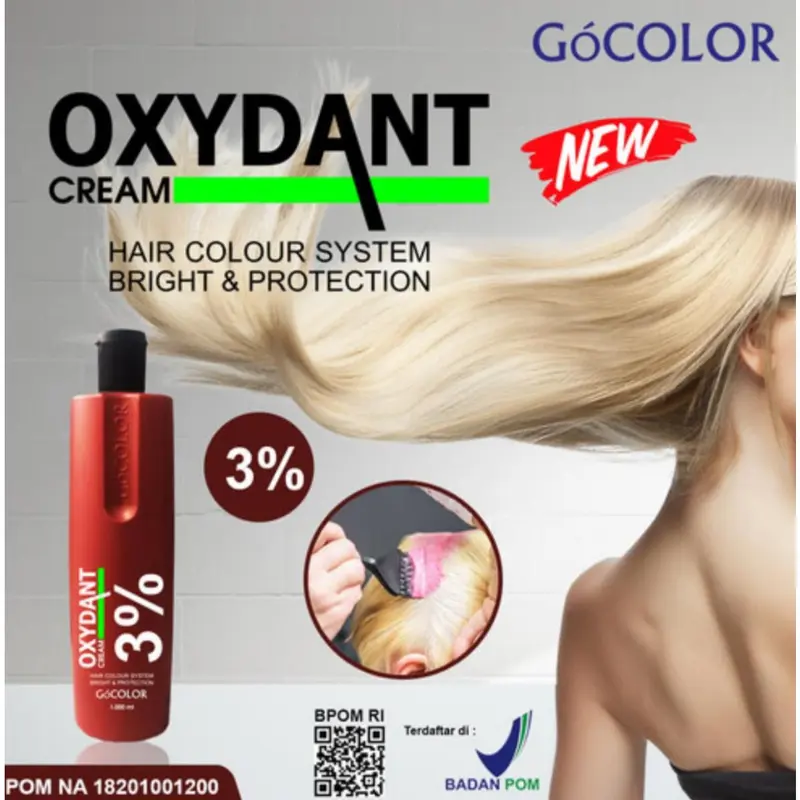 Go Street oxydant developer cream1Kg - campuran warna bleaching rambut 6