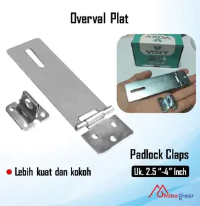 Overval Plat Galvanis Overpale Overpal Tebal Cantolan Gembok Pintu 2" 2.5" 3" 4"