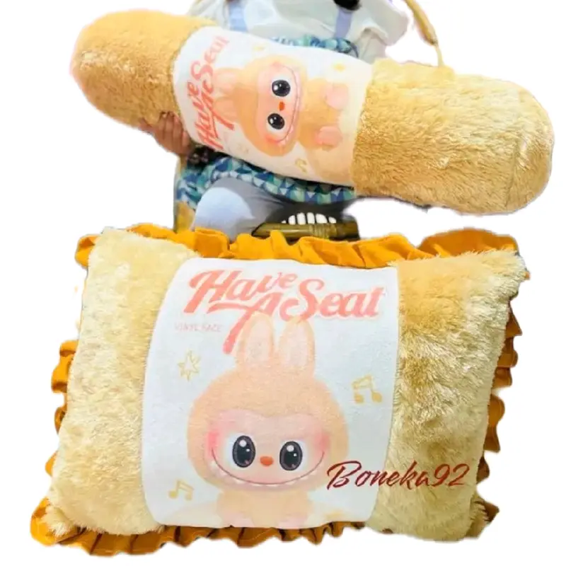 Bantal Guling set Karakter Labubu the monster Bed 2