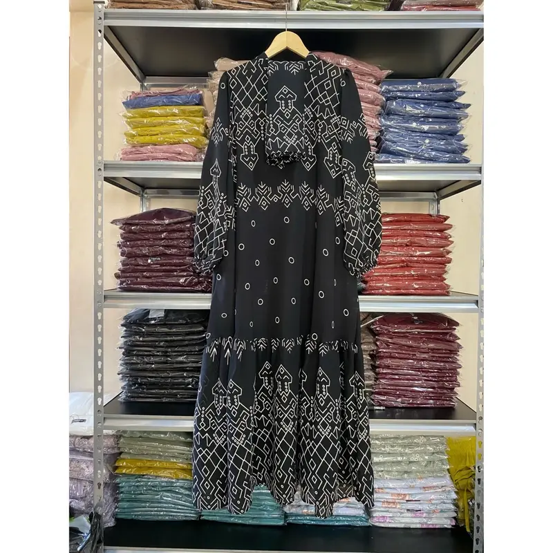 Set Gamis Hijab Milova Gamis Motif Fit To Ld 120cm 0