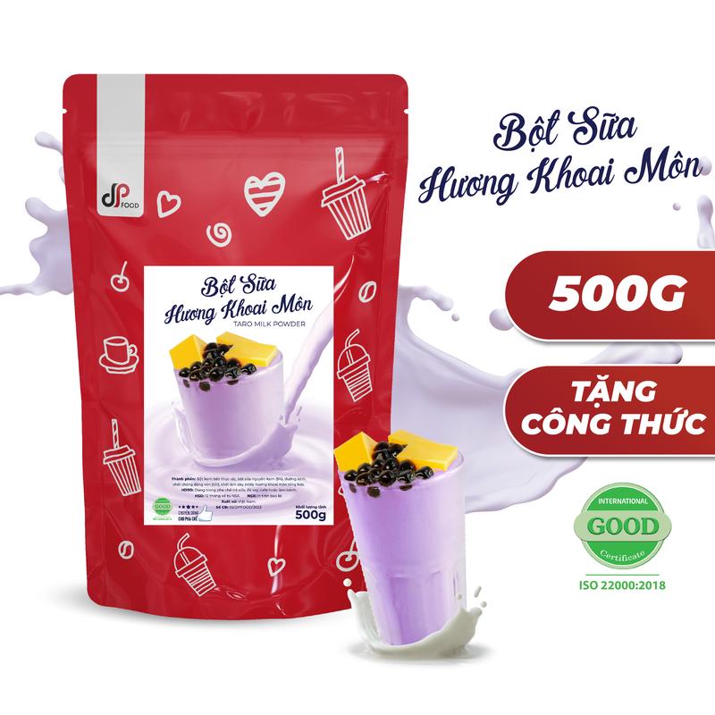 Bột Sữa Hương Khoai Môn DPFOOD 500g - Làm trà sữa đá xay cà phê làm kem làm bánh,...