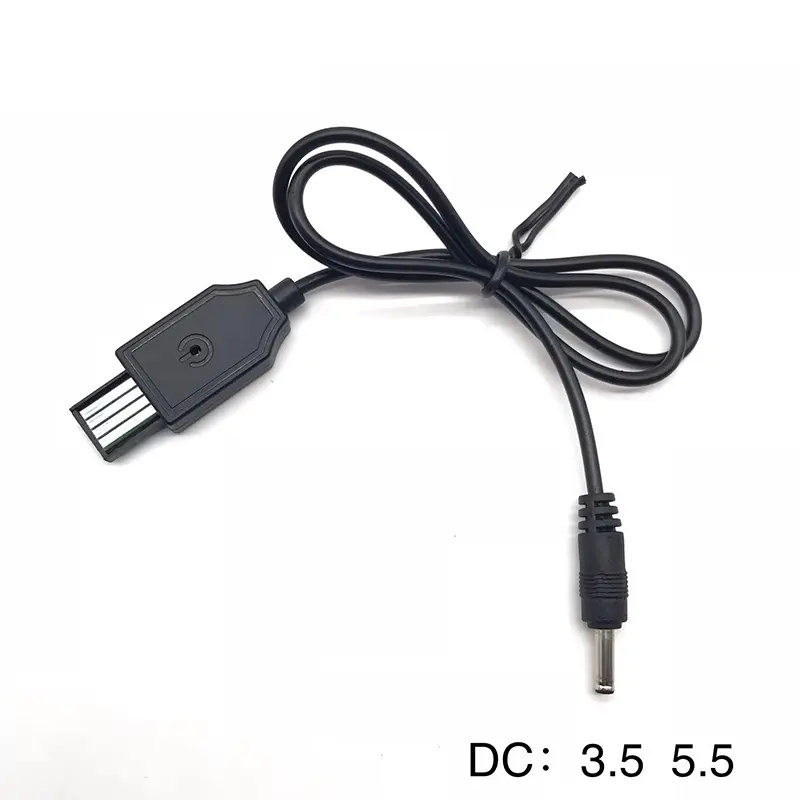 USB to DC 3.5mm 5.5mm charger adapter cable 5v to 4.2v strong light flashlight headlight charging cable 18650 special 0