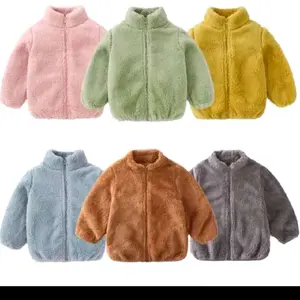 Jaket bayi/Anak usia 2-12 tahun jaket bulu serpa Blazer Outher Cowok Cewe Hangat Hoodie Fashion Keren atasan anak Zipper Perempuan
