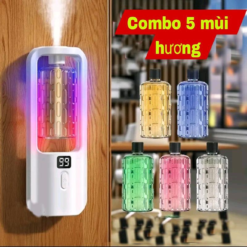 [PM 23] Combo máy xông tinh dầu + 5 mùi hương khác nhau máy phun sương sủ dụng phòng khách phòng ngủ 30-40m2