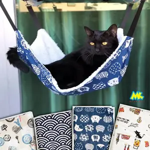 pet hammock ayunan kucing motif kartun