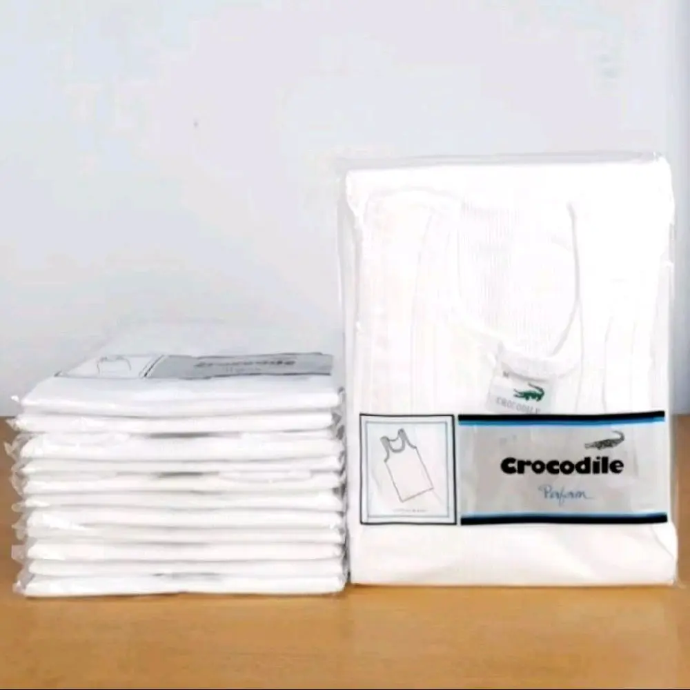 TERACOTTA19 - Singlet pria salur CROCODILE 801V / Kaos dalam Cowok CROCODILE Salur 801V