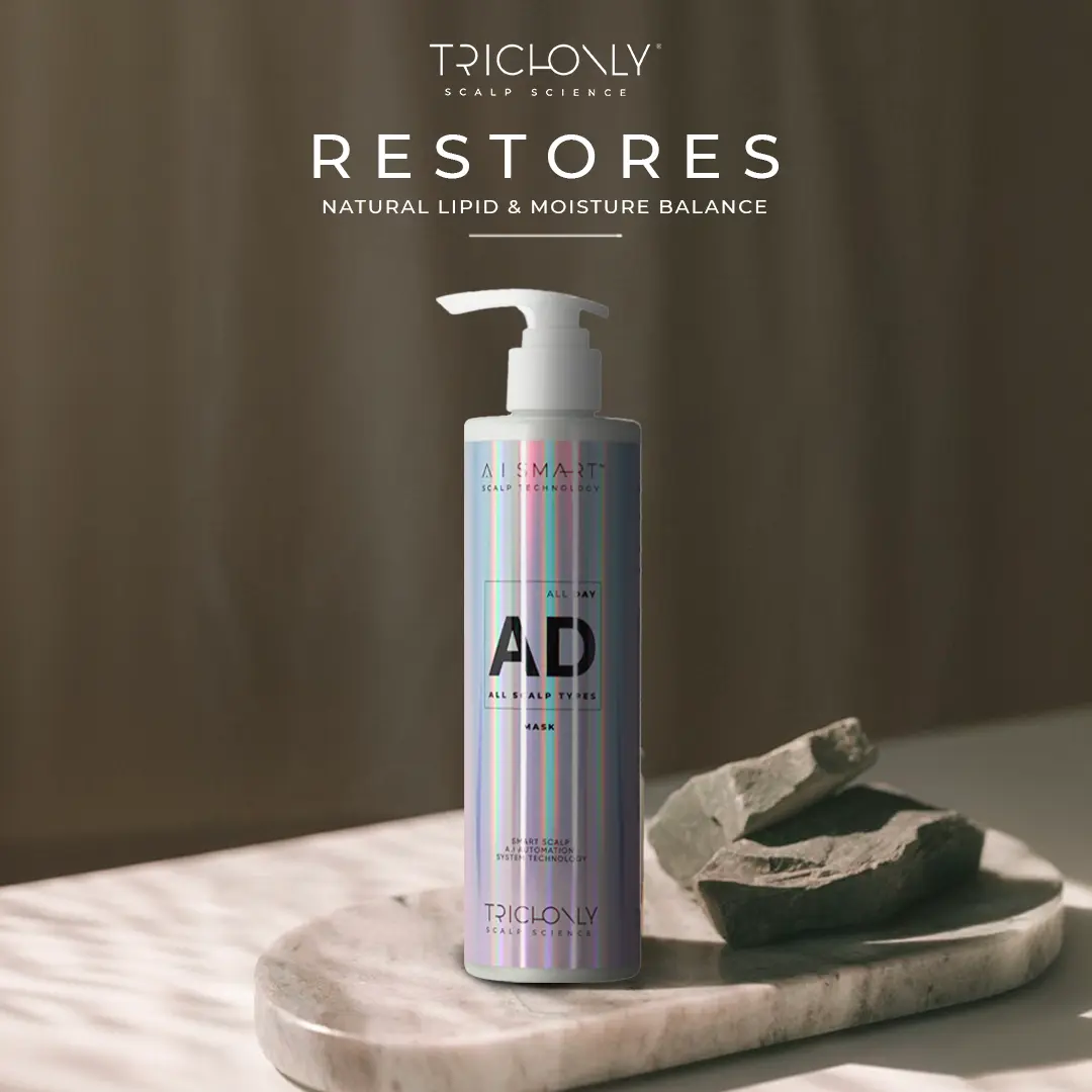 TrichOnly All Day Hair Mask [All Scalp Types] 300ml - Smart Scalp Technology, Repair & Nourish Damaged Hair, Split End Breakage, 72h Hydration - Moisture, Smooth