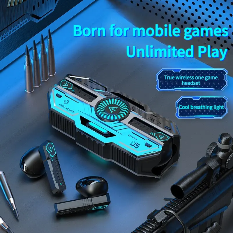 2024 new TWS X37 Wireless Cool Esports Gaming Headphones Bluetooth Earbuds Low Latency Gaming Music Ultra Long Endurance Earphones Headset 2