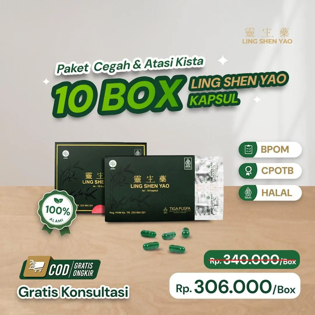 Kapsul Bandung Ling Shen Yao untuk Kista - 10 Strip