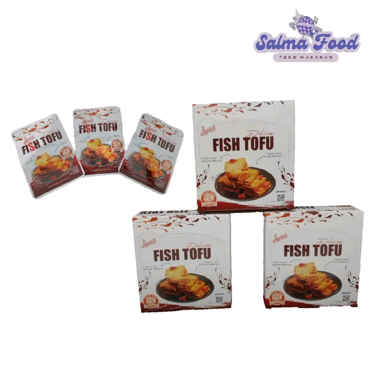 LUVISH FISH TOFU BOX ISI 30 PCS / SNACK IKAN OLAHAN BENTUK TAHU Food
