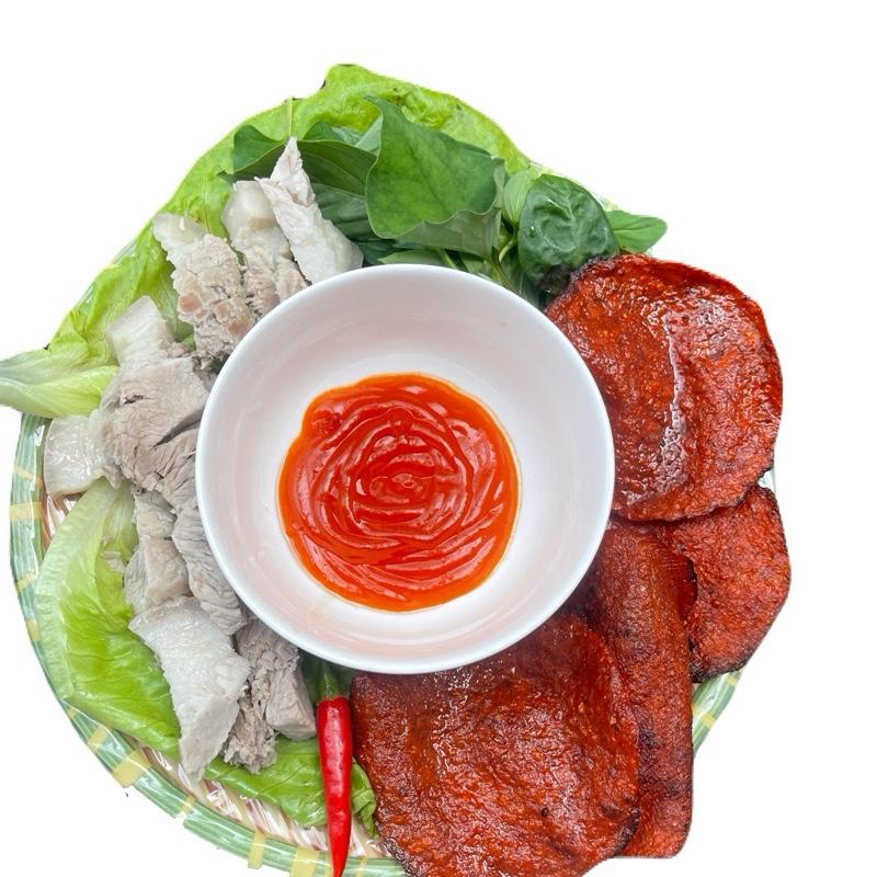 Khô cá thu đỏ ( tỷ lệ cá nhiều) miếng tròn vị mặn ngọt và cay nhẹ, cá thu đỏ tuổi thơ Food Ăn Vặt