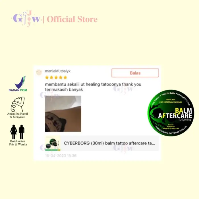 ORIGINAL CYBERBORG (8ML) BALM TATTOO AFTERCARE TATO BPOM MURAH TERMURAH SULAM 3