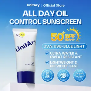 [buat oily skin]Unitary UV Watery Essence SPF 50+ PA+++ 50ml Kontrol Minyak Mudah Diserap Wajah&Tubuh Facial No White Cast【Hassle-free Formula Refreshing & Breathable UV Shield】BPOM