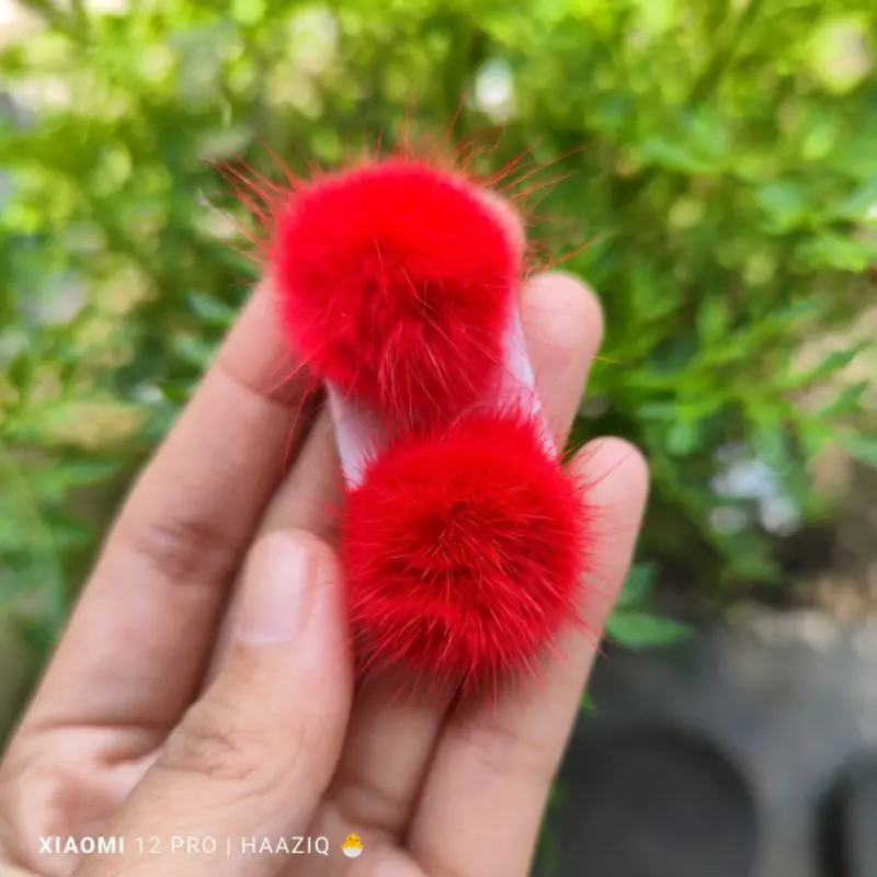 (2PCS) MINI POMPOM NAIL ART POMPOM GEPENG POMPOM LANDAK DIY NAIL ART ACCESORIS 5