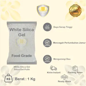 White Silica Gel 1 Kg/ Silika Gel Putih 1 Kg/ Refill Silica Gel 1 Kg/ Silica Gel Import/ Silica Gel Premium/ Silica Gel Food Grade 1 Kg