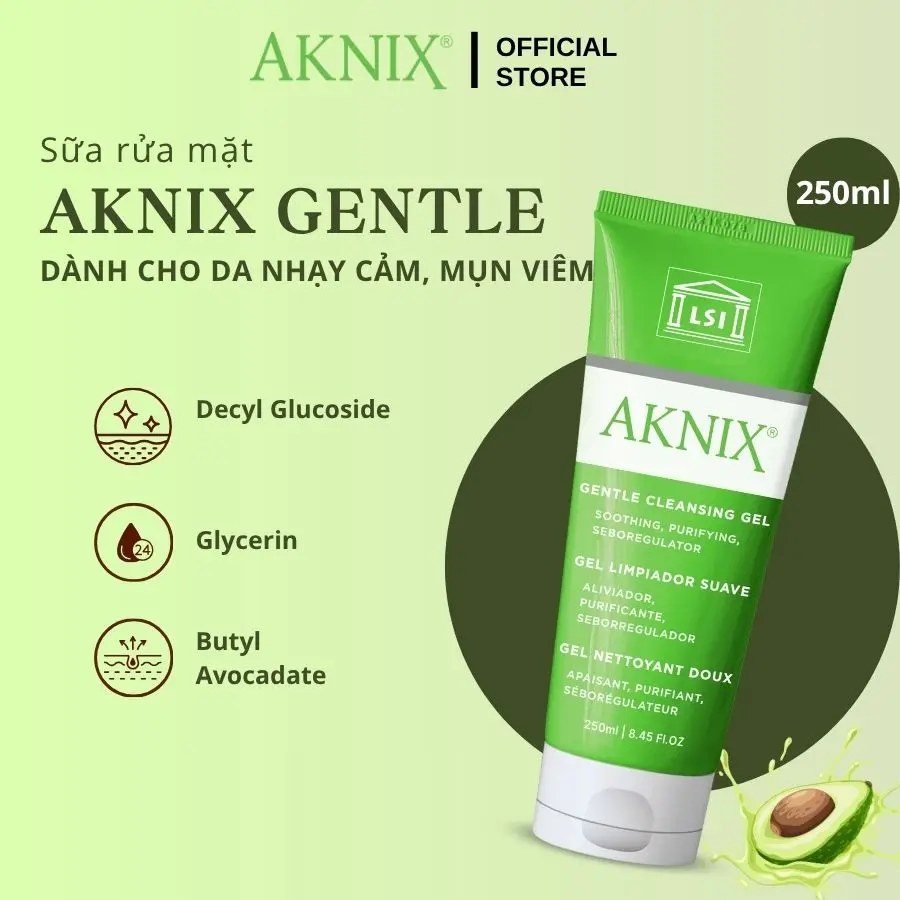 Sữa Rửa Mặt  AKNIX Cho Da Dầu , Mụn Viêm, Mụn Ẩn, Mụn Đầu Đen Nhập Khẩu Pháp | BigBuy360 - bigbuy360.vn