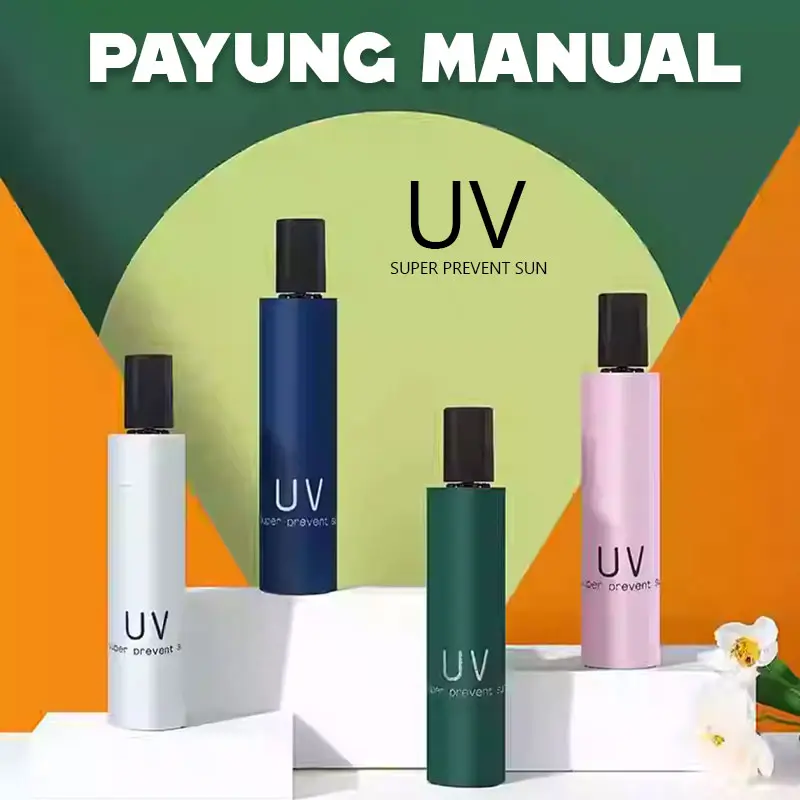 Payung Manual anti UV / payung manual warna warni dan bermotif / payung karakter bermotif manual 0