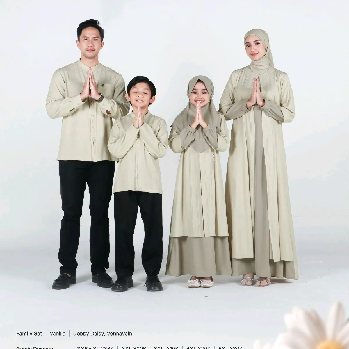 Sarimbit Nibras 2025 - Daisy Vanilla Terbaru Gamis