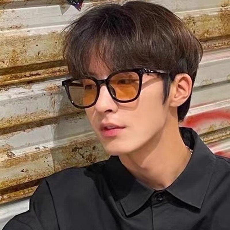 *Tersedia*Kacamata Hitam Baru 2023 Kacamata Bingkai Persegi Kuku Beras Logam Kacamata Blush Modis Perlindungan UV Cermin Mata