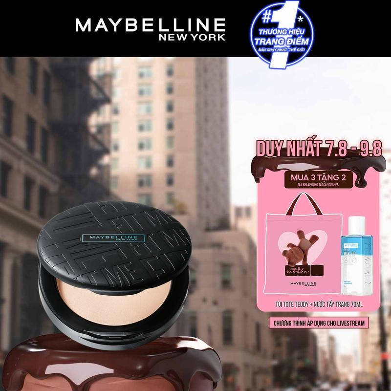 [MUA 3 TẶNG 2] Phấn Phủ Kiềm Dầu Mịn Lì 16H, Che Phủ, Chống Nắng SPF32 PA+++ Maybelline New York Fit Me Compact 6g