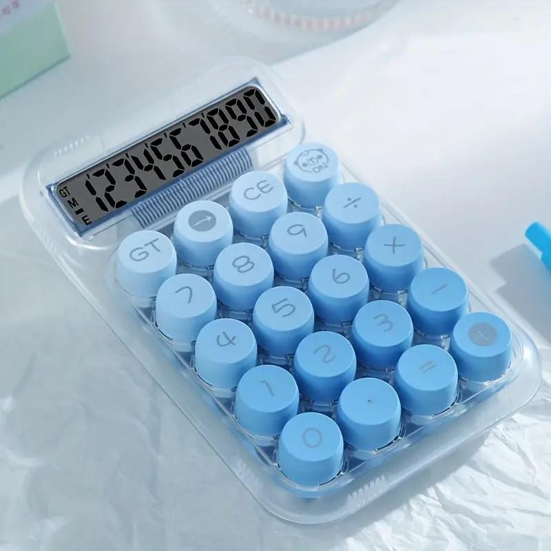 Product Introduction of Transparent Cute Desk Calculator - Easy-to-Use Office Calculator with Aesthetic Design for School or Office Use - Battery Not Included 11