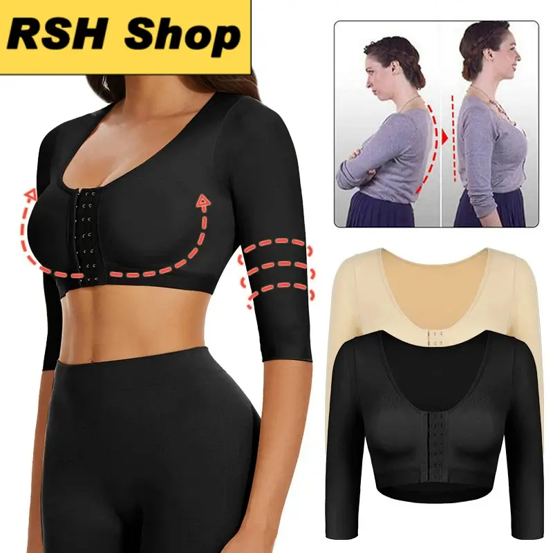 Women Upper Arm Shaper Tops mer Compression Sleeves Post Surgery Posture Corrector Front Closure Bra Tank Top Shapewear Womenswear Lingerie Comfort Innerwear
