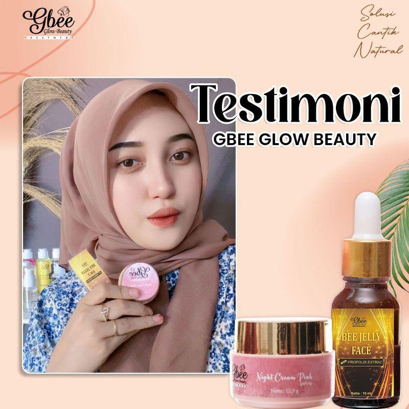 Promo Night Cream Pink Gbee Glow Beauty Skincare Perawatan Kulit Wajah 4