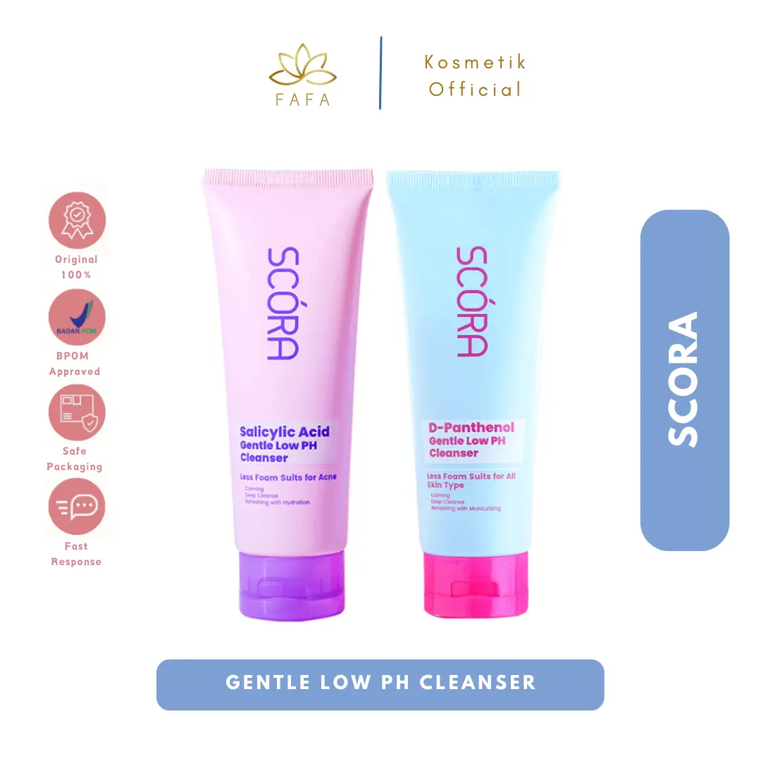 SCORA D-Panthenol & 1% Salicylic Acid Gentle Low pH Cleanser - Sabun Cuci Muka