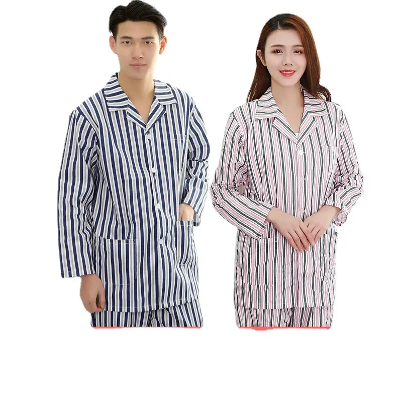 Literal Town-Áo Choàng Bệnh Viện Cotton Cho Nam Và Nữ, Quần Áo Bệnh Nhân, Đồ Ngủ Dài Tay, Áo Choàng Điều Dưỡng Ngắn Tay, Bán Buôn 4