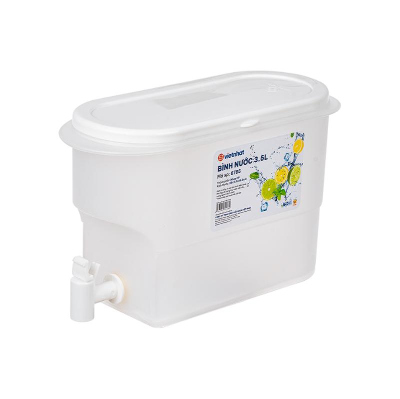 BÌNH NƯỚC TỦ LẠNH 3,5L VIỆT NHẬT CÓ VÒI TIỆN LỢI-NHỰA AN TOÀN,KÍN HƠN,CHỐNG RÒ RỈ-ĐỰNG NƯỚC TIỆN LỢI